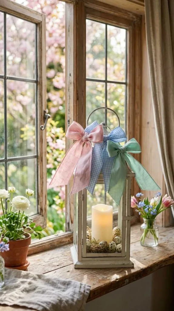 Spring Bow Accent Lantern