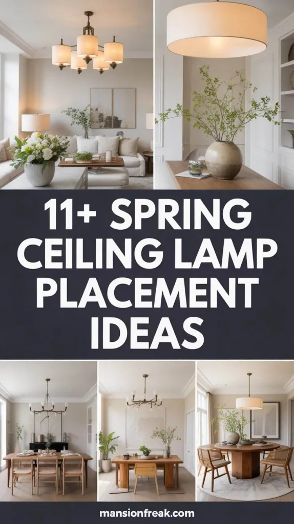 Spring Ceiling Lamp Placement Ideas