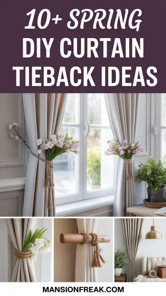 10+ Spring DIY Curtain Tieback Ideas for a Fresh Look 2 Spring DIY Curtain Tieback Ideas