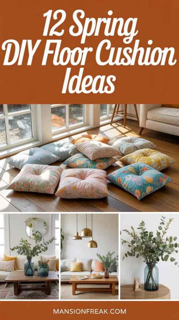12 Spring DIY Floor Cushion Ideas for Cozy Spaces 2 Spring DIY Floor Cushion Ideas