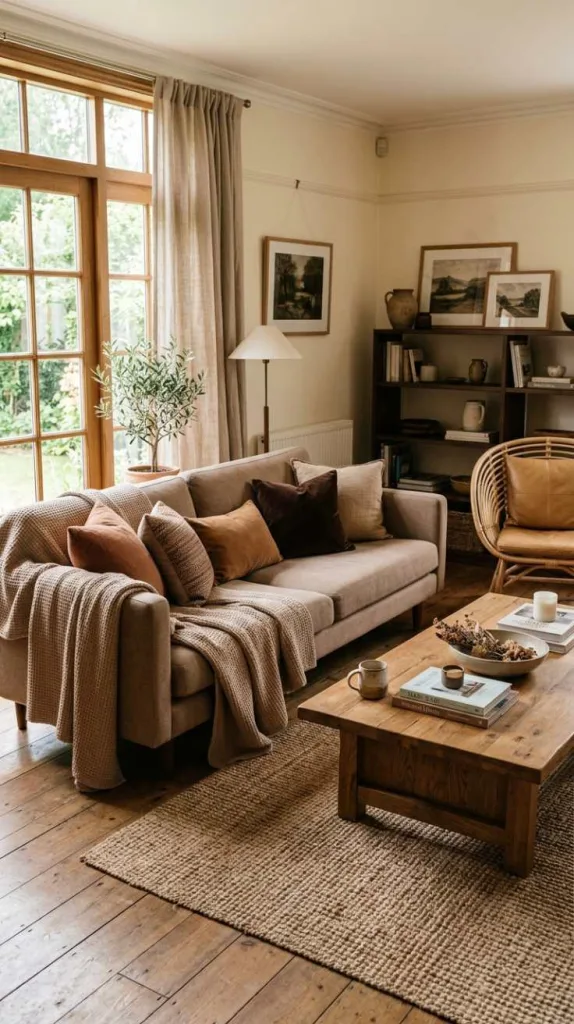 11+ Brown Living Room Decorating Ideas You'll Love 11 Brick Leather Setup