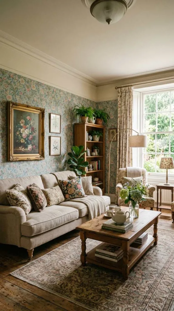 12 Beige Living Room Ideas: Luxury Twist 4 Vintage Floral Beige Touch