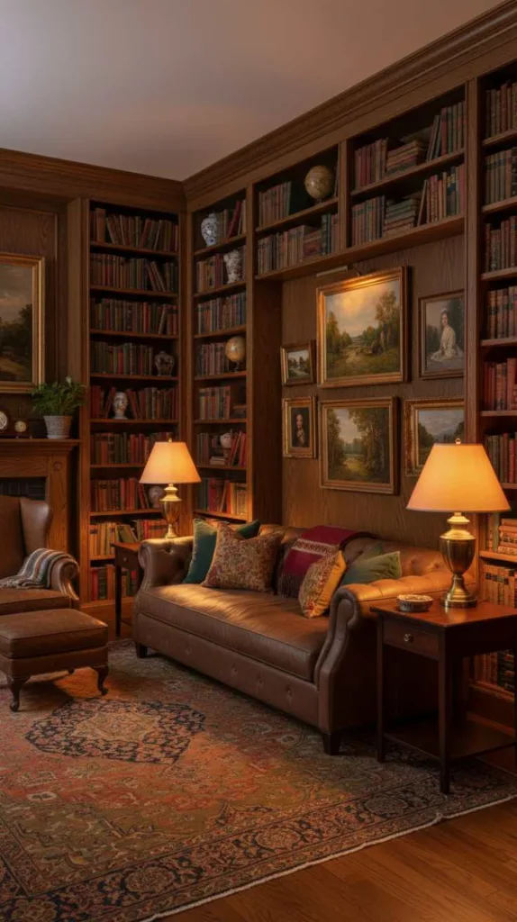 Vintage Library Inspired Lounge