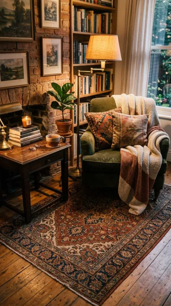 Vintage Persian-Style Rug Corner