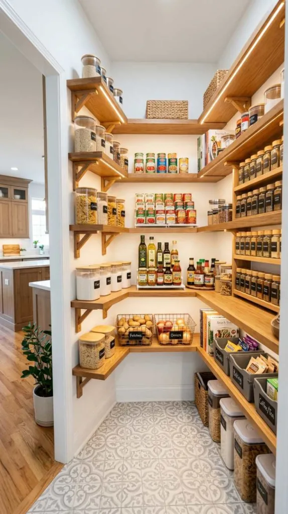 Walk-In U Layout Pantry