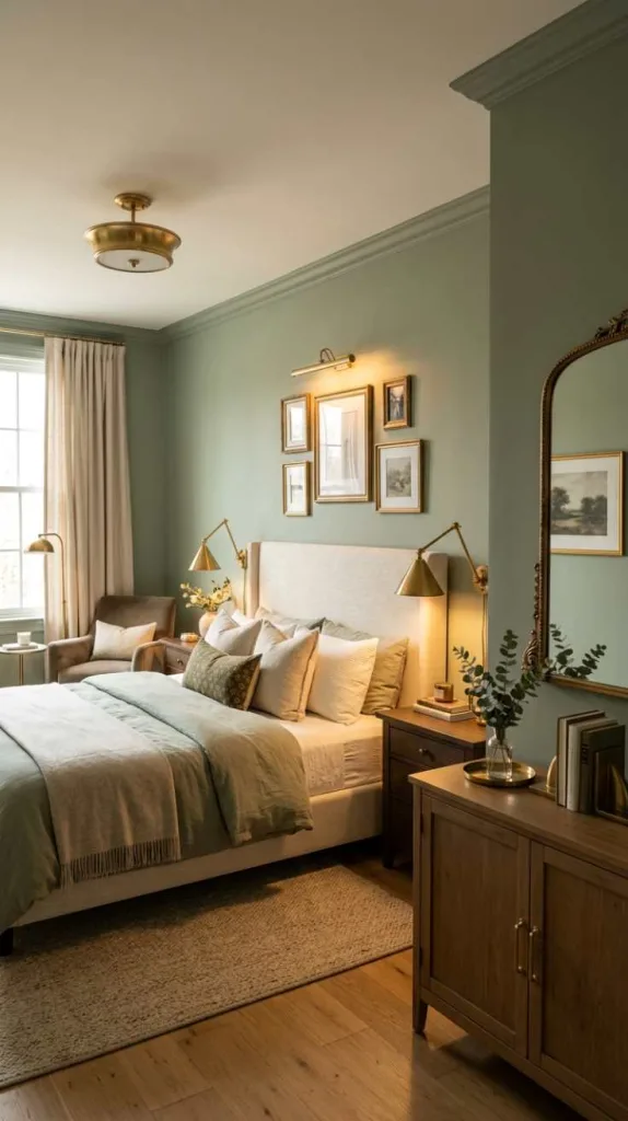 Warm Metallic Bedroom Details