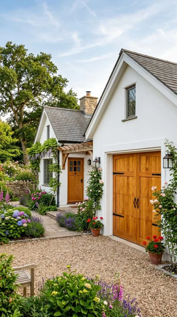 Warm Wood Garage Accent