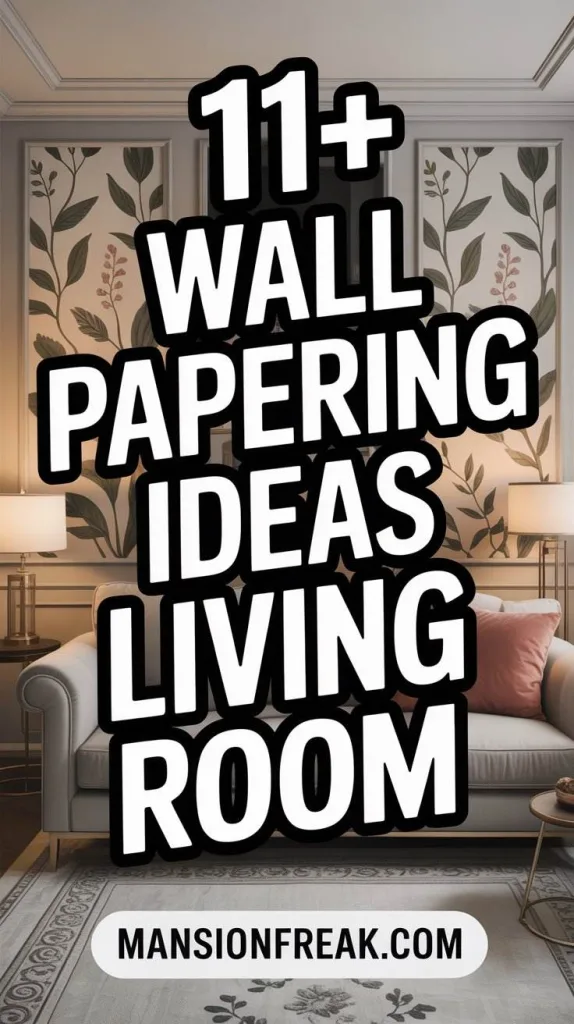 wall papering ideas living room