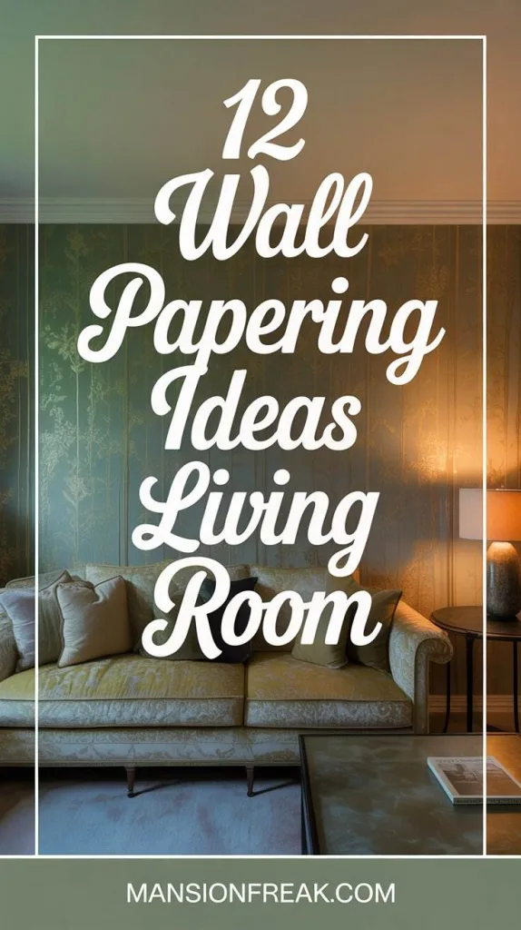 wall papering ideas living room