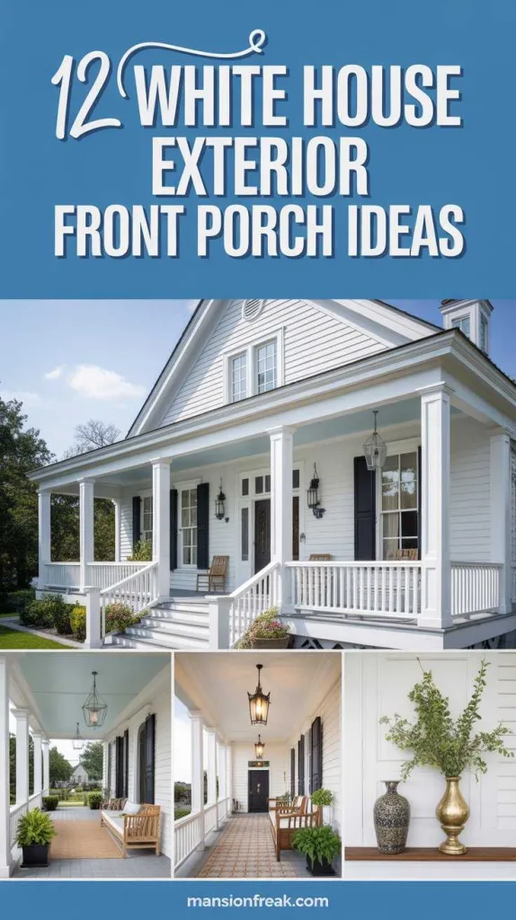 white house exterior front porch ideas