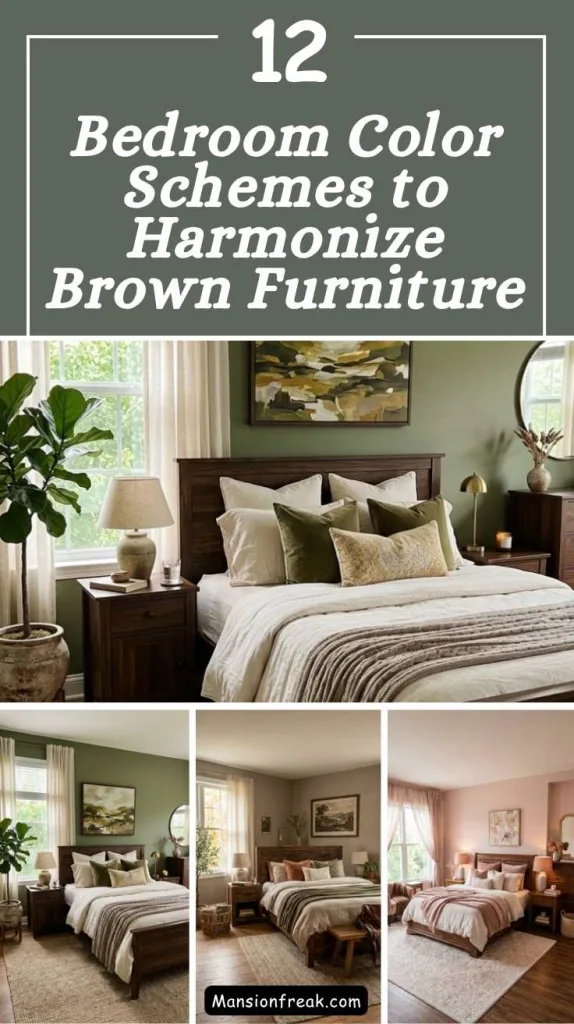 11+ Bedroom Color Schemes to Harmonize Brown Furniture 2 Bedroom Color Schemes to Harmonize Brown Furniture
