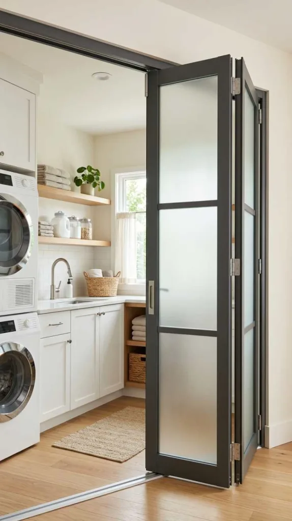 11+ Laundry Room Door Ideas for Stylish Space 9 Bi-Fold Door
