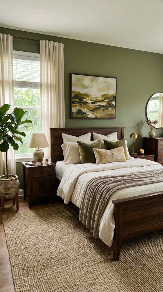 11+ Bedroom Color Schemes to Harmonize Brown Furniture 14 Black Contrast