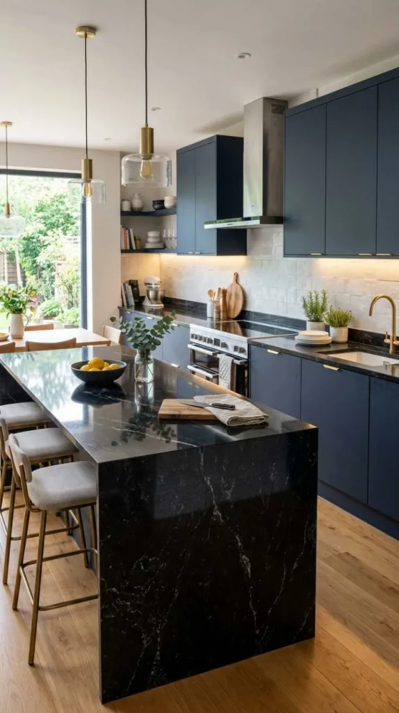 12 Trendy Kitchen Countertop Designs For a Stylish Home 5 Black Granite Countertops