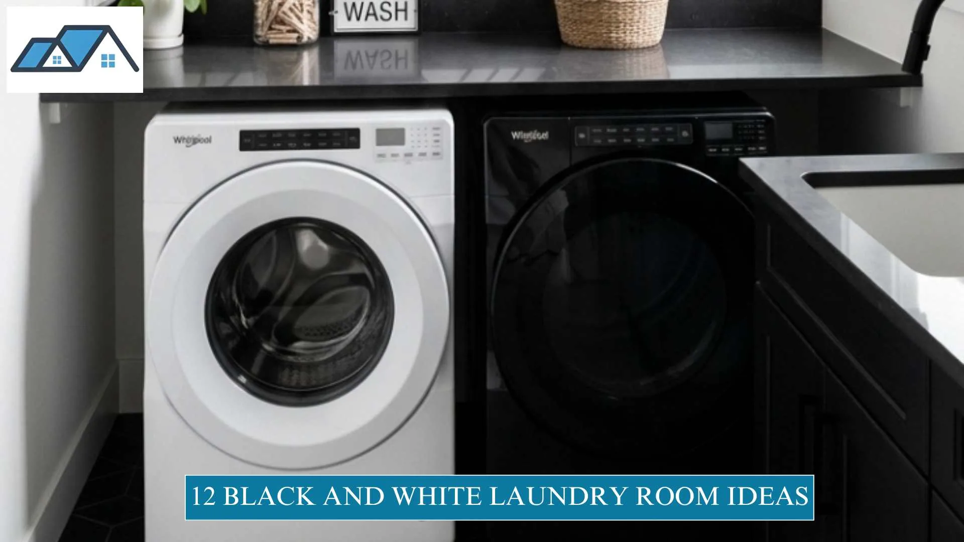 Black and White Laundry Room Ideas