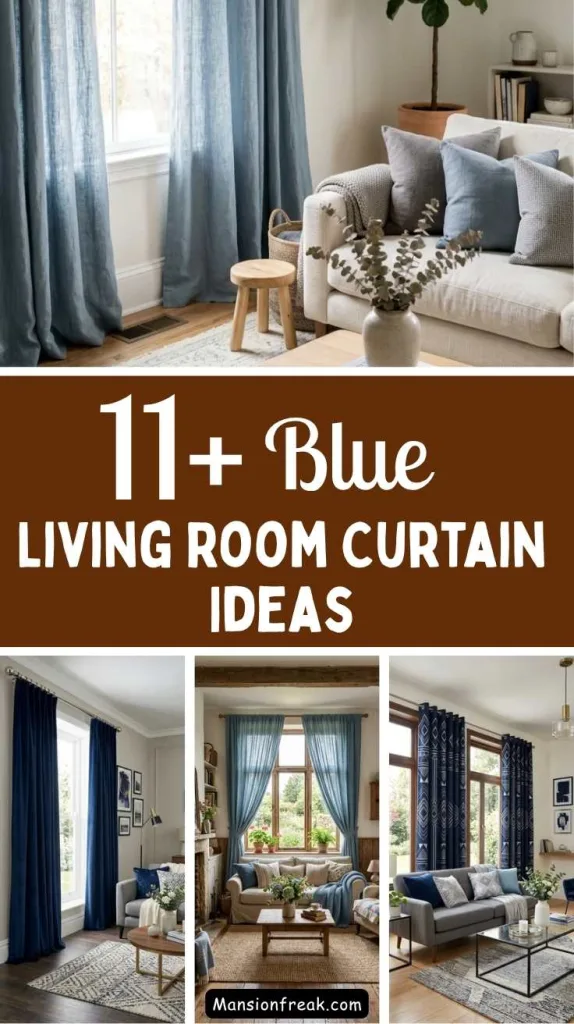 11+ Blue Living Room Curtain Ideas For a Stylish Home 2 Blue Living Room Curtain Ideas