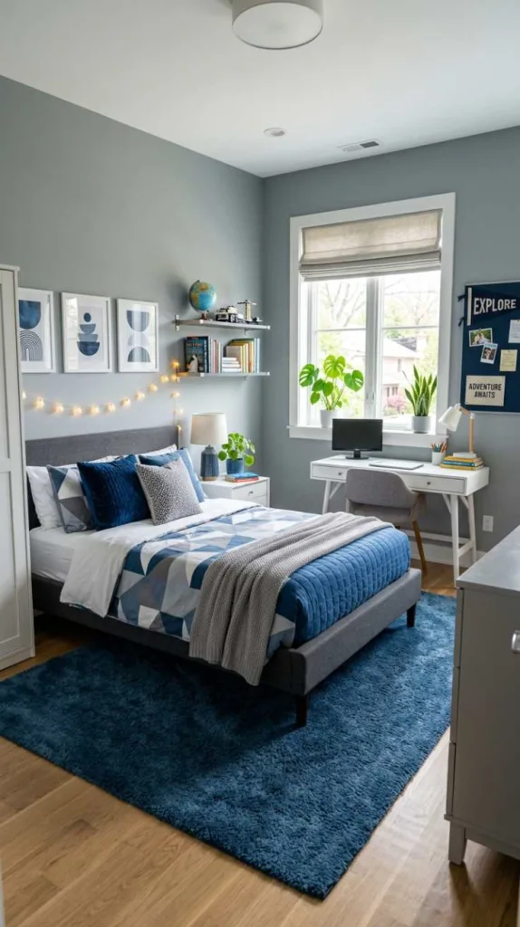 Blue and Gray Mix
