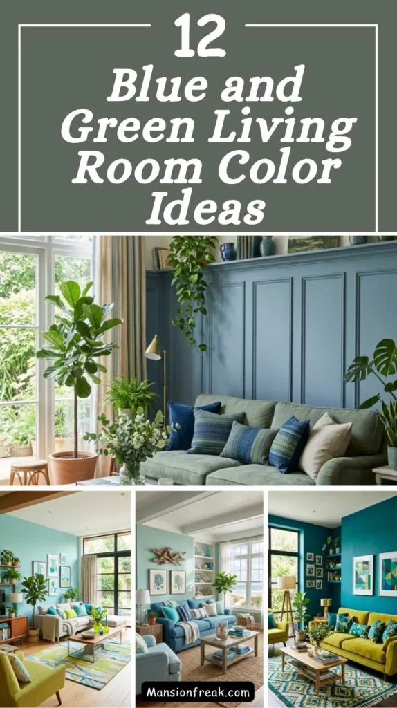 Blue and Green Living Room Color Ideas