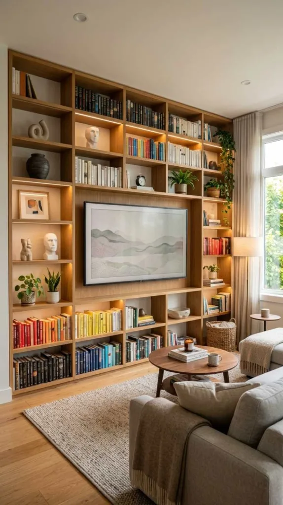 Built-In Bookshelf Wall