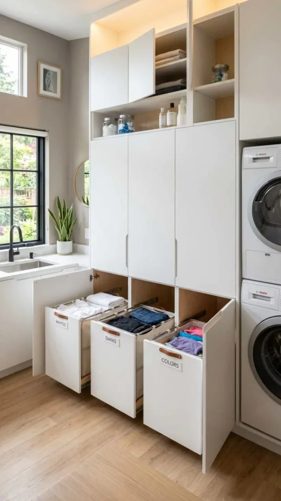 Built-In Hamper Cabinets