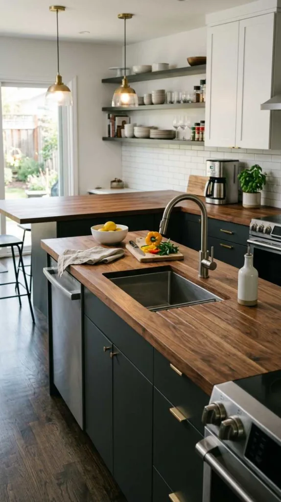12 Trendy Kitchen Countertop Designs For a Stylish Home 4 Butcher Block Countertops