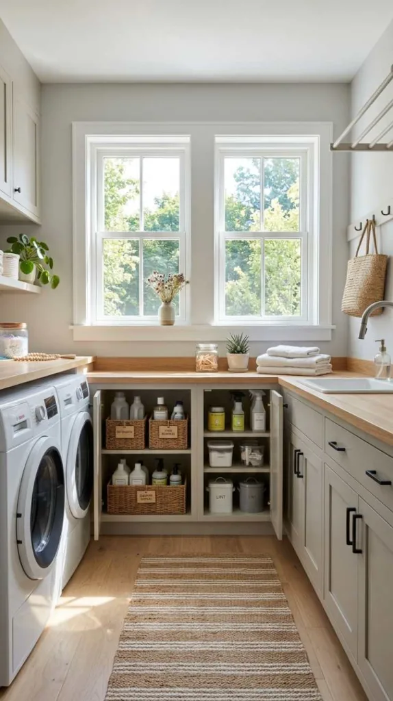 Cabinet Storage Beneath Windows