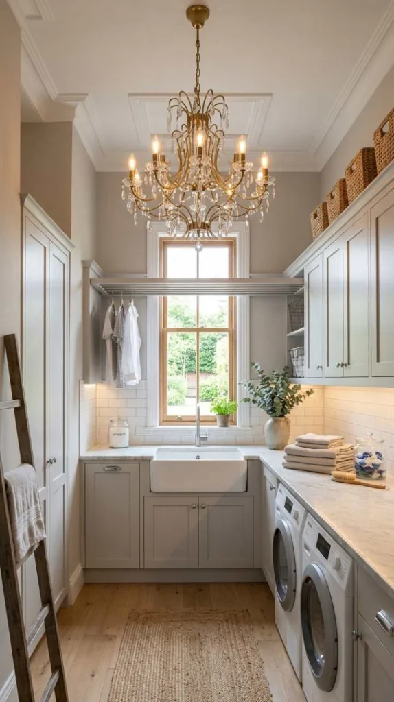 12 Laundry Room Lighting Ideas for Bright Spaces 13 Chandelier Statement