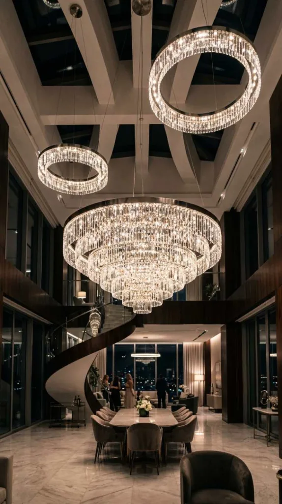 12 Modern Crystal Chandeliers That Elevate Any Space 5 Circular Elegance
