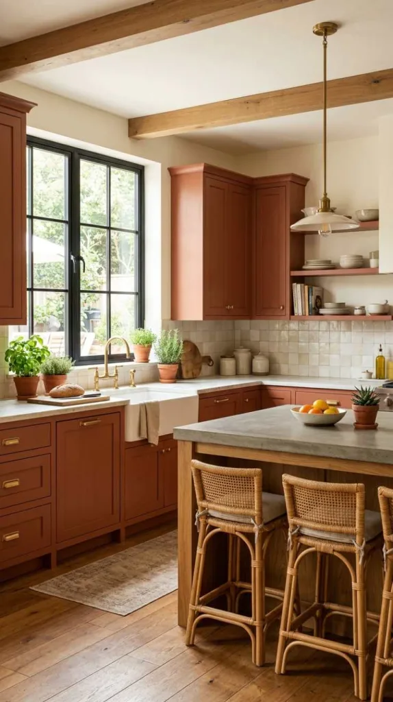 12 Terracotta Kitchen Color Ideas That Warm Up Your Space 3 Clay-Toned Cabinets