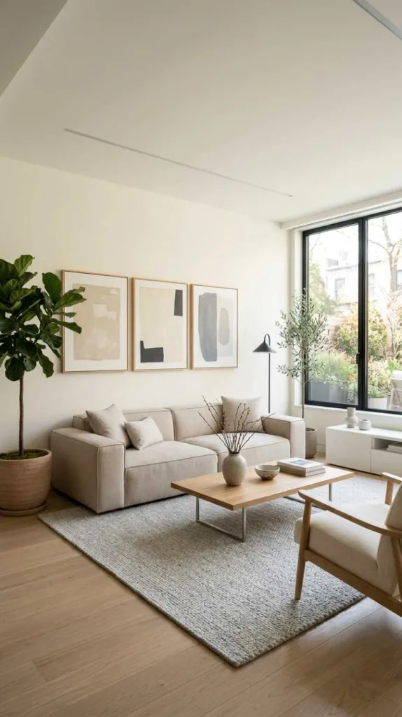 10+ Modern Minimalist Living Room Ideas for a Calm Home 3 Clean Neutral Flow