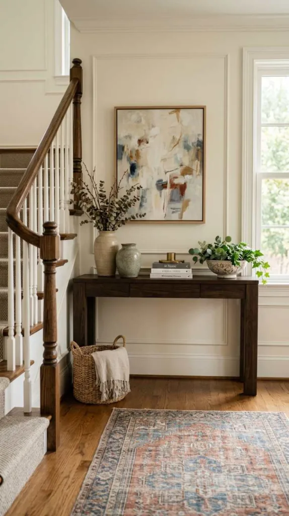 11+ Staircase Landing Decor for Cozy Home Style 7 Console Table Display
