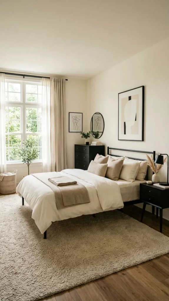 12 Stunning Bedroom Color Ideas With Black Furniture 8 Creamy Neutral Mix
