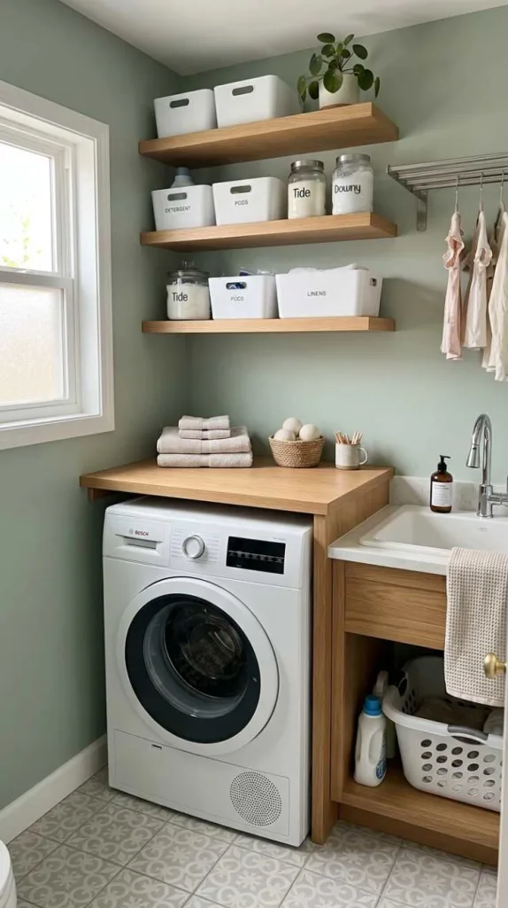 10+ Stacked Laundry Room Ideas Small Spaces 7 Create Folding Space Above