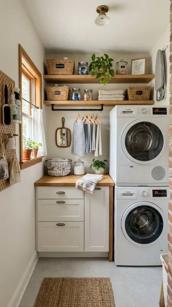 10+ Stacked Laundry Room Ideas Small Spaces 11 Create Multi-Purpose Zones