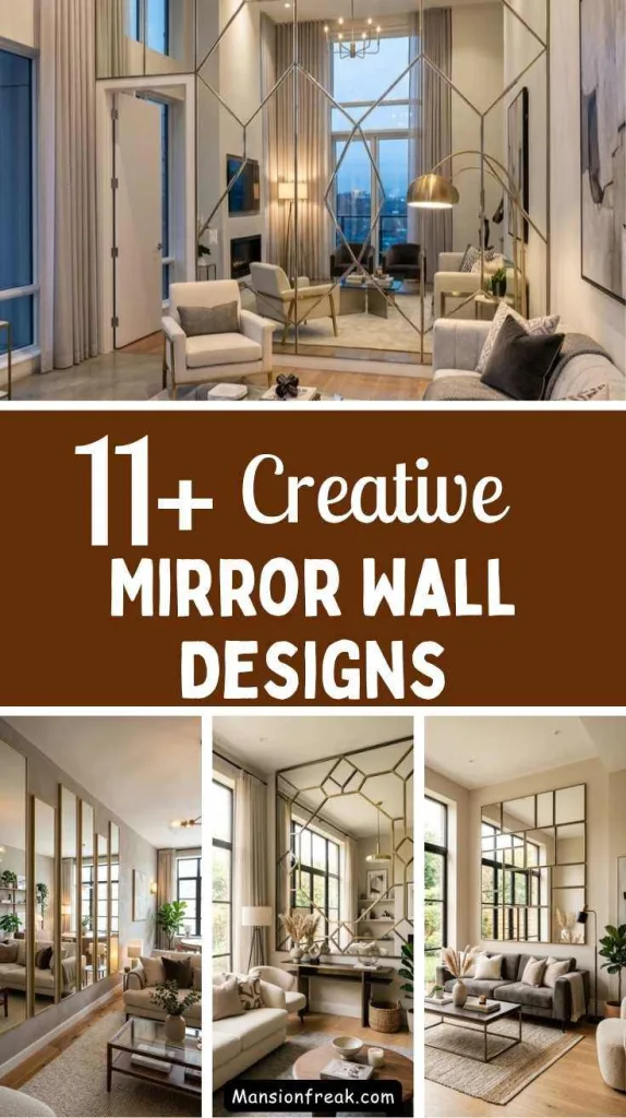 11+ Creative Mirror Wall Designs for Your Living Room 2 Creative Mirror Wall Designs