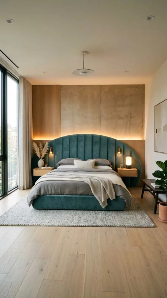 11+ Unique Bed Designs that Instantly Transform your Bedroom 13 Curved Upholstered Statement Bed