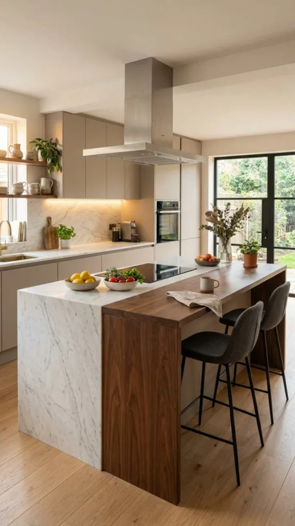 12 Trendy Kitchen Countertop Designs For a Stylish Home 14 Double-Tone Countertop Design