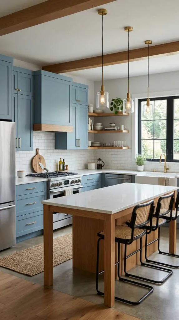 12 Designer Approved Modern Kitchen Colors That Feel Luxurious 11 Dusty Blue