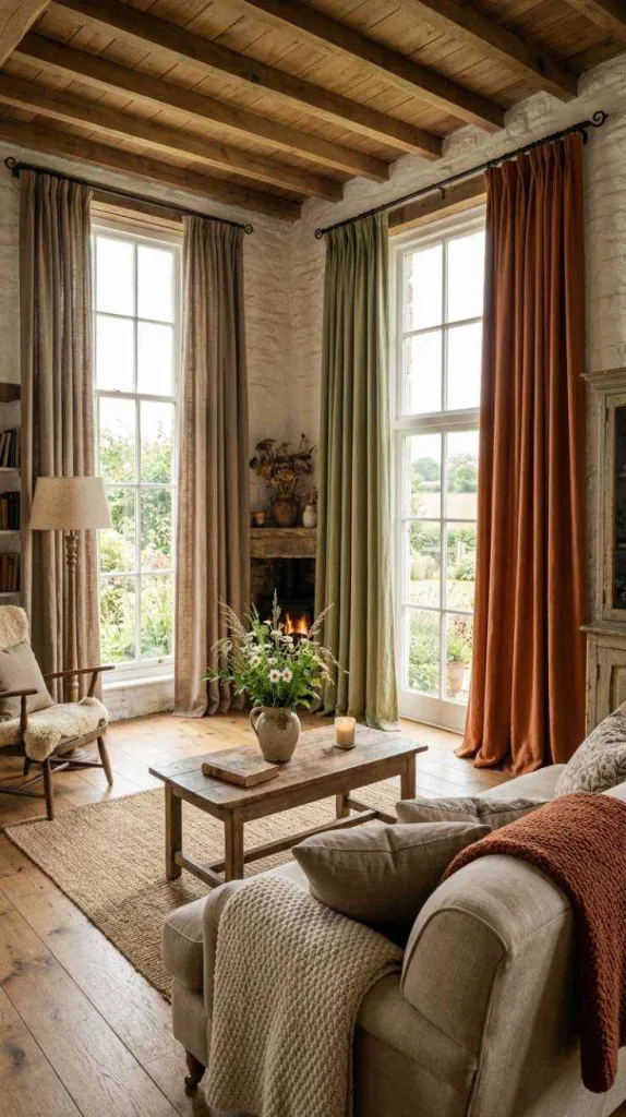 Earth-Tone Curtains
