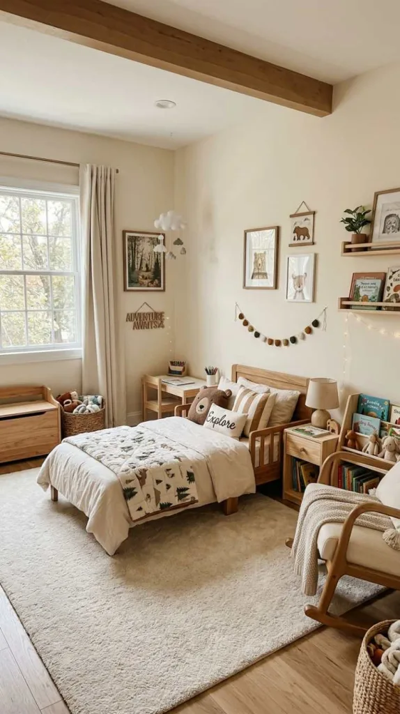 10+ Kid Friendly Bedroom Color Ideas for Restful Sleep 5 Earthy Brown & Cream