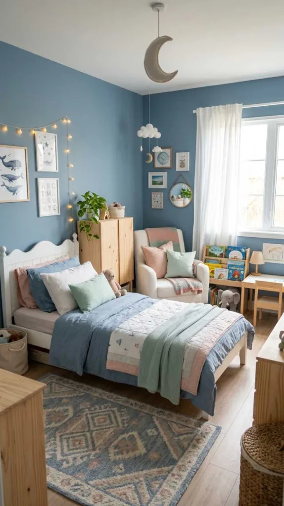 10+ Kid Friendly Bedroom Color Ideas for Restful Sleep 11 Faded Denim Blue