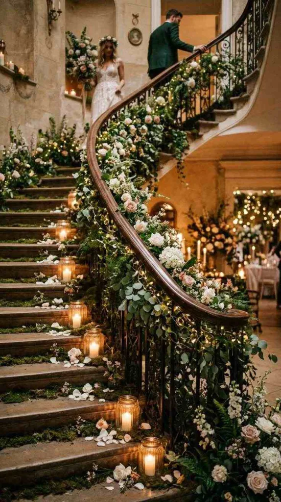 12 Staircase Wedding Decor for Elegant Ceremony Entrances 6 Fairytale Forest