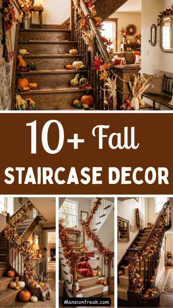 Fall Staircase Decor