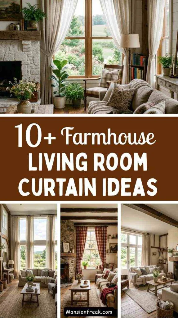 Farmhouse Living Room Curtain Ideas