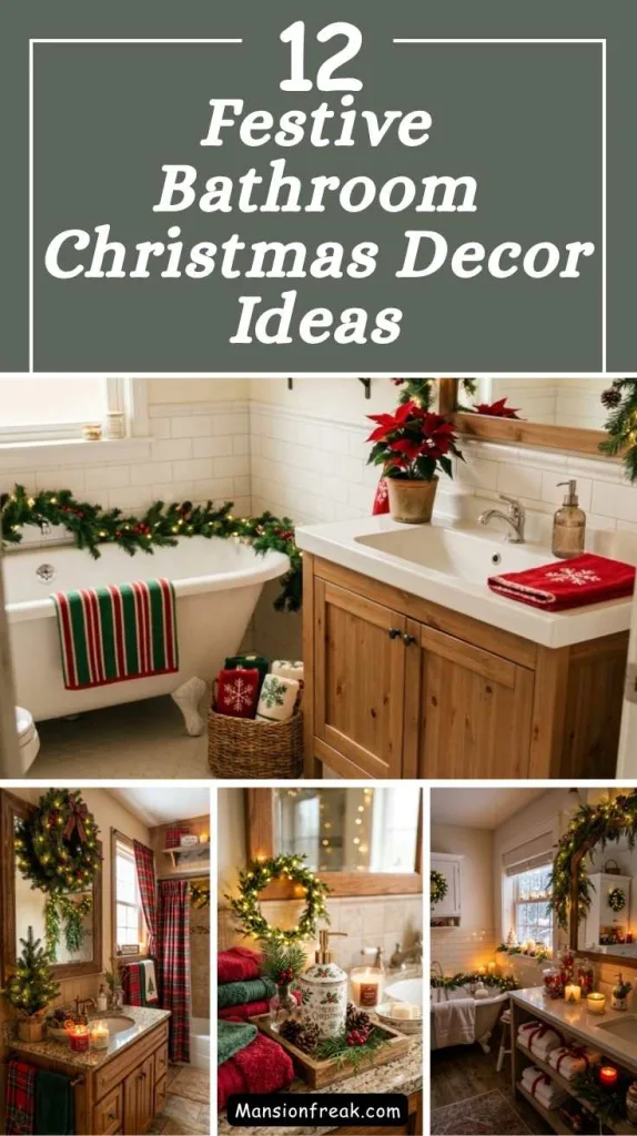 Festive Bathroom Christmas Decor Ideas