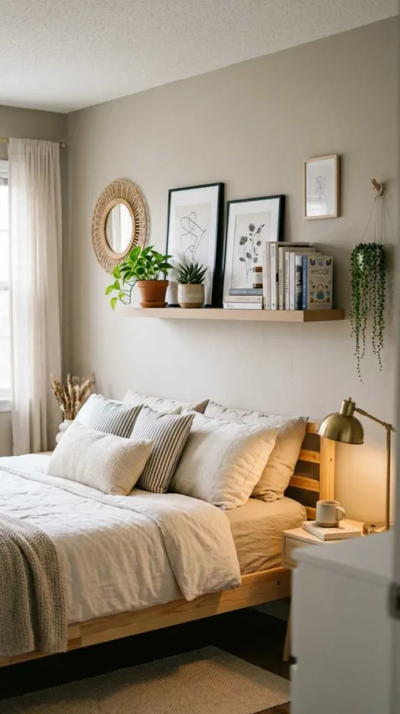 10+ Wall Decor Ideas for Bedroom that Instantly Elevate Style 13 Floating Shelf Decor Styling