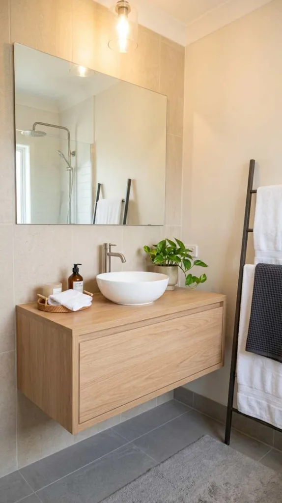 10+ Small Bathroom Vanity Ideas That Maximize Space Style 5 Floating Vanity Effect