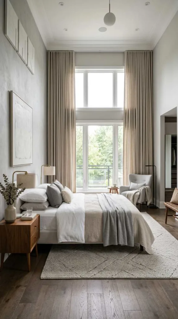 10+ Modern Master Bedroom Ideas You'll Love 10 Floor-to-Ceiling Curtains