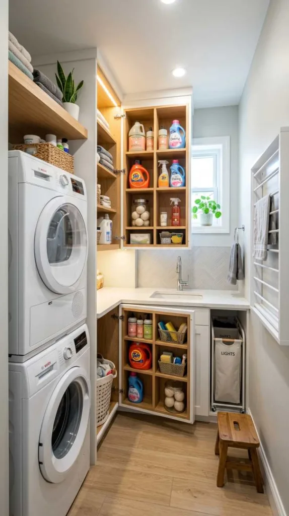 Fold-Away Supply Cabinet