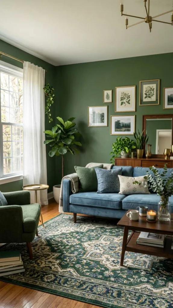 Forest Green and Steel Blue